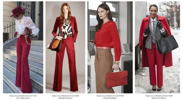 Eleganckie stylizacje pokazują, jakie kolory pasują do czerwonego: biel, brąz, beż i szarość tworzą szykowne zestawy.