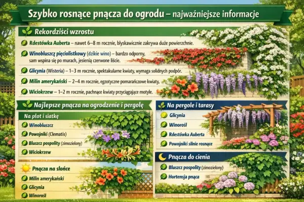 Zimozielone rośliny pnące, takie jak bluszcz, pięknie ozdobią Twój ogród. Poznaj najszybsze pnącza do ogrodu.